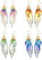 4 Pairs Butterfly Wing Drop Earrings Butterfly Fairy Dangle Earrings Multicolored Butterfly Wing Hook Earrings Simulation Insect Butterfly Wings f...
