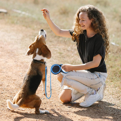 Segarty Dog Leash Retractable, 16ft Heavy Duty Walking Dog Leash for Medium Small Dogs up to 44lb, Anti-slip Handle 360°Tangle-free Nylon Tape, On...