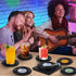 Funny Retro Record Coasters for Drinks with Vinyl Player Holder for Music Lovers,Set of 6 Conversation Piece Sayings Drink Coaster,Housewarming Ho...