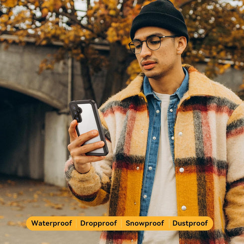 Lanhiem Samsung Galaxy S23 FE Case, IP68 Waterproof Dustproof Case, Built-in Screen Protector, Heavy Duty Shockproof Full Body Protective Phone Co...