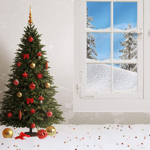 2 Pieces Christmas Glittered Snow Blanket Wonderland Artificial Snow Glittered Blanket White Snow Decoration for Christmas Decoration, Village Dis...