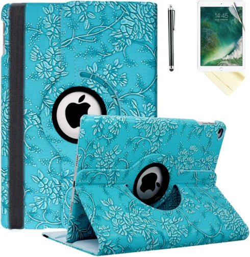 Case for iPad Air 1st Generation Models A1474 A1475A1476 360 Rotating Stand with Wake Up/Sleep Function Also for iPad 6th 5th Air2nd Generation 9....