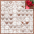 Small Heart Stencils for Painting on Wood Stone Reusable Love Stencils for Adults on Wood Fabric Rock Card Art Paint Wall Furniture Home Decor...