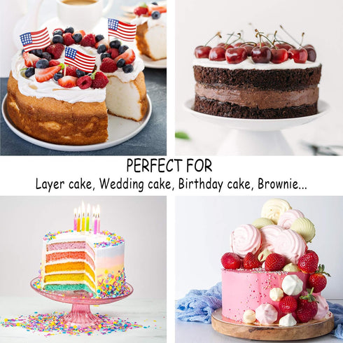 P&P CHEF 6 Inch Round Cake Pan Set of 3, Stainless Steel Round Baking Layer Pans Bakeware for Layer Birthday Cake, Fit Oven/Pots/Pressure Cooker, ...