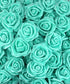 3 x 1.6 x 3 inches 100pcs DIY Real Touch 3D Artificial Foam Rose Head Without Stem for Wedding Party Home Decoration (100pcs, Tiffany)...