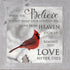 Summer Snow Cardinal Sympathy When You Believe Beyond What Your Eyes Can See | SS6848 - Framed Glittered Glassless Acrylic Sealed Picture...
