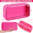 Hushee 4 Pcs Clear Nylon Makeup Bag for Women Christmas Gifts Preppy Cosmetic Bag PVC Travel Toiletry Bag Zipper Pouch Waterproof Storage Organize...