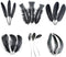 Larryhot Black Craft Feathers Bulk - 240pcs 6 Style Mixed Natural Feathers for Wedding Home Party, Dream Catcher Supplies and DIY Crafts (Black)...