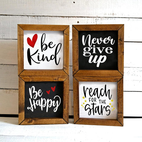 20 Piece Large Inspirational Word Stencil Set, Stencils for Painting on Wood - Wall Decor, Art, Drawing, Signs - Live Laugh Love, Be Kind, Inspire...