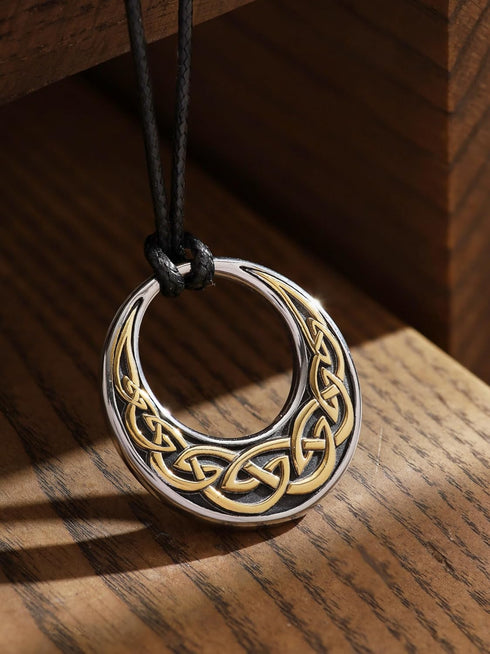 HAQUIL Celtic Triquetra Necklace, Celtic Trinity Knot Charm Amulet Pendant,Celtic Jewelry Gift for Men and Women...
