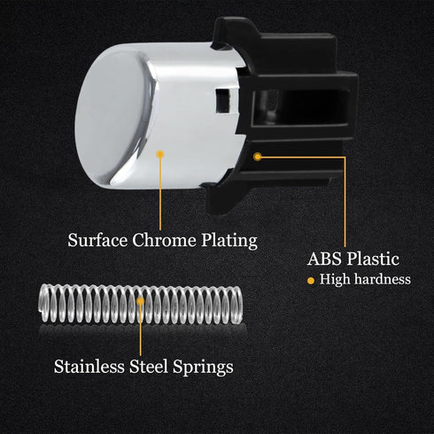 Shifter Knob Button Repair Kit Chrome Shift Knob Push Shifter Spring and Shifter Handle Side Plate Compatible with 2003 2004 2005 Honda Accord DX ...