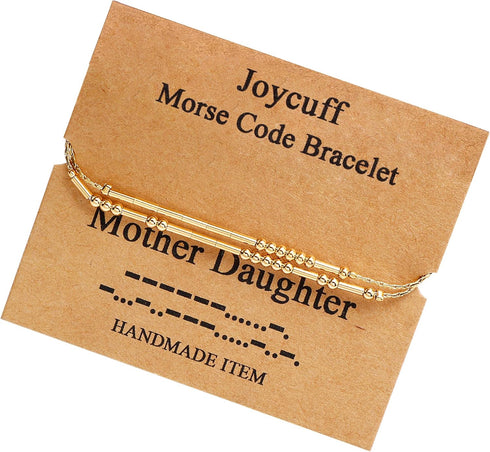 Best Friend Birthday Gifts Morse Code Bracelets For Women Mothers Day Birthday Christmas Gifts For Sister Daughter Grandmother Stainless Steel Jew...