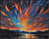 Posterizer 1 pcs- mountains, trees, night sky landscape nature 5-Landscape & Nature Art-Floral Botanical Art- Decor for Home & Office- unframed wa...