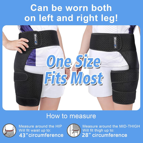 Hip Brace, Groin Wrap Hip Brace for Sciatica Pain Relief, Thigh Support for Groin, Thigh, Hamstring, Pulled Muscle Injury, Sciatic Nerve Brace For...