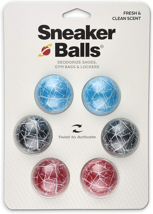 Sneaker Balls Scratch Sof Sole Shoe Eliminator & Remover, 3PK-Fresh, Clean Scent Blocks Odors-Twist-to-Activate, Colorful Designs, 6 Pack...