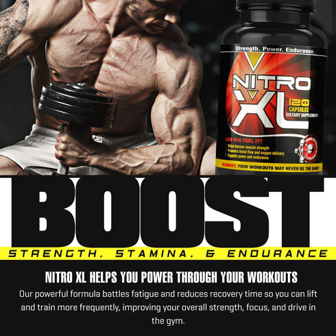 | Nitric Oxide Bodybuilding Supplement – with L-Arginine | Build Muscle Mass – Get Ripped – Boost Performance – Increase Endurance & Stamina – Int...