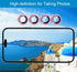[3+1 Compatible with iPhone 14 Pro & iPhone 14 Pro Max Camera Lens Protector Glitter Bling, Tempered Glass Clear Camera Cover Screen Protector Met...