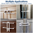 6-Pack Sliding Cabinet Locks - Reusable U-Shaped Child Cabinet Locks for Baby Proofing Cabinets, Drawers, Cupboards & More - No Tools, No Drilling...