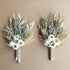 Dried Flowers Boutonniere for Men Wedding 2 Pieces Set Groom Boutonniere kit Boho Pampas Fall Anniversary Decorations (Lavender)...