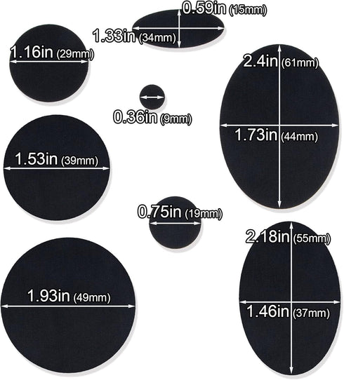 OIIKI Puffer Down Jacket Repair Patch Kit 40pcs, Black Nylon Fabric Repair Patch Self Adhesive Waterproof Stick On Patches Tape for Coat Clothing ...