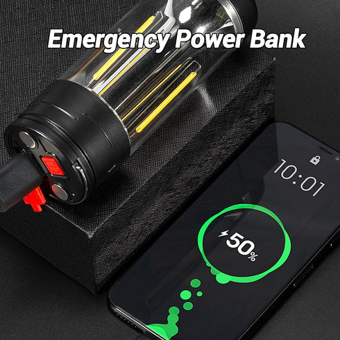 Camp Lantern Rechargeable, Camp Light Flashlight with Magnetic, Power Bank, White/Warm/Red SOS Light Mode for Emergencies, Camping, Hiking,Tent...
