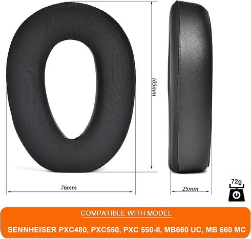 PXC550 Ear Pads - defean Cooling Gel Ear Pads Replacement Cover Cushions Compatible with Sennheiser PXC480 PXC 550 PXC 550-II Wireless MB660 UC, M...