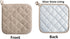 DII Basic Terry Collection Quilted 100% Cotton, Potholder, Stone, 3 Piece...