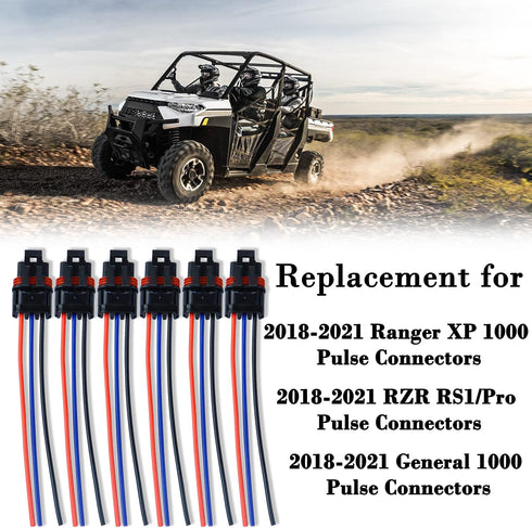 Pulse Power Plug Pigtail Connector, Pulse Bar Connectors with Seat Belt Bypass Replacement for Polaris 2018-2021 Ranger XP 1000/ RZR RS1 Pro/Gener...