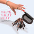 Cosme 9 FULL FACE MINI TRAVEL Make Up Brush Set: Natural Coverage Makeup Brushes Set & Brush Case. Travel Makeup Brushes in Synthetic & Natural Ha...