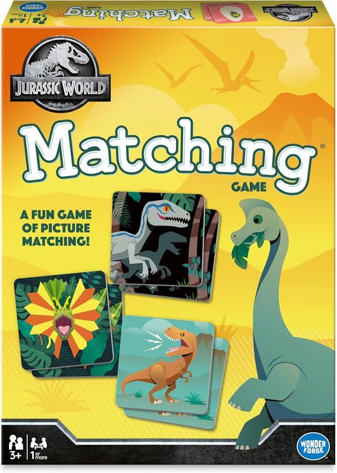 Wonder Forge Jurassic World Matching Game | Exciting Memory Enhancer | Engaging Game for Kids and Adults | Featuring Glow-in-the-dark Dinosaur Out...