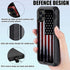 Compatible for American Flag iPhone 12 Case iPhone 12 Pro Case with Screen Protector Retro Old USA Flag Design for Men Boys 3-in-1 Heavy Duty Full...