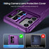 for Samsung Galaxy S24+ Plus Case with Card Holder, Slide Camera Cover & Built-in RFID Blocking & Durable Kickstand Silicone Edge Shockproof Walle...