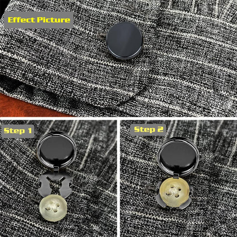 Crystal Cufflink Button Covers for Men Shirt Silver Gold Black Cufflinks Gifts for Wedding Party Business 17.5MM Metal Button Cover for Women...