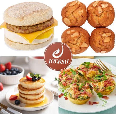 JOERSH 2-PK Silicone Egg Molds Non-Stick 3" Round Muffin Top Baking Pans, Egg Molds for Breakfast Sandwiches, Corn Breads, Whoopie Pies, Shortcake...