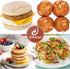 JOERSH 2-PK Silicone Egg Molds Non-Stick 3" Round Muffin Top Baking Pans, Egg Molds for Breakfast Sandwiches, Corn Breads, Whoopie Pies, Shortcake...