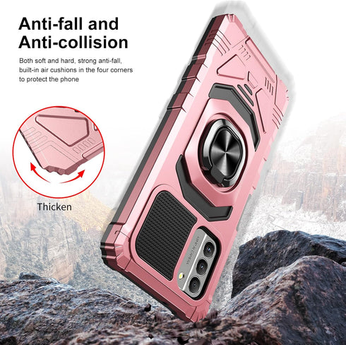 Ailiber for Nokia G400 5G Phone Case, Nokia G400 N1530DL Case with Screen Protector, Ring Kickstand for Magnetic Car Mount, Heavy Duty Shockproof ...