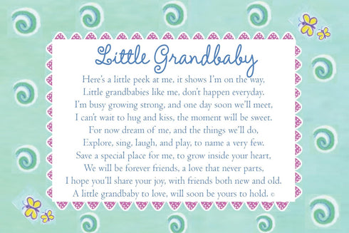 Little Grandbaby Ultrasound Picture Frame/Sonogram Frame, Pregnancy Announcement for Grandparents/New Baby Announcement/Baby Shower Keepsake...