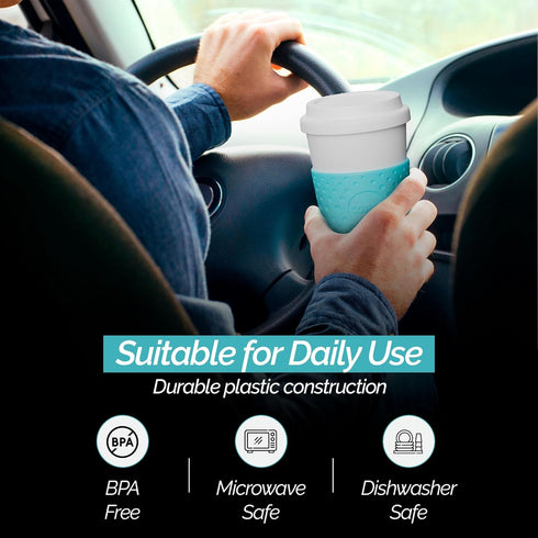 Copco Acadia 16 oz Travel Mug - Insulated Reusable Coffee Tumbler with Double-Walled Plastic, Leak-Proof Lid, BPA-Free - Portable Mug for Hot & Co...