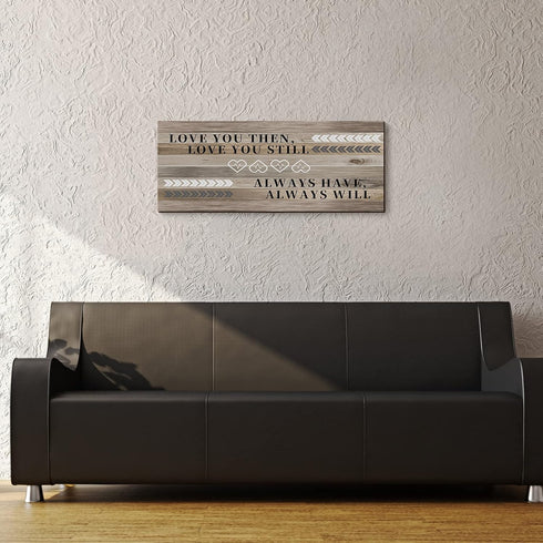 Maitys Bedroom Wall Decor Love You Then Love You Still Sign Master Rustic Hanging Wooden Wall Sign Inspirational Art Living Room Bedroom Bathroom ...