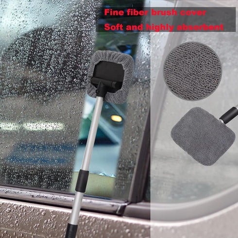 Car Rearview Mirror Wiper 2 pack Universal Automotive Car Accessories Telescopic Auto Mirror Squeegee Cleaner 98cm Long Handle Portable Car Cleani...