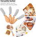 4 Pieces Cheese Spreader Knives, Butter Knife 5 inch Wood Handle Butter Spreader Stainless Steel Cheese Spreader for Cheese Cold Butter Jam Pastry...