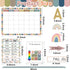 Augisteen 126 Pcs Boho Rainbow Calendar Bulletin Board Set with Seasons Festival Weather and Days of The Week Boho Classroom Calendar Cutouts Deco...