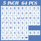 Letter Stencils Numbers for Painting Reusable: 5 Inch Large Plastic Spray Paint Lettering Alphabet Templates for Wood, Wall 64pcs...
