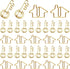 102 Pack Clips Office Supplies 50 Pcs House Shaped Paper Clips 50 Pcs Key Shaped Wire Paper Clip with 2 Pcs Clear Storage Box for Agent Office Hom...