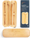Better & Better Bamboo Travel Case designed for the Bamboo Sonic Toothbrush | Fits 2 Replacement Brush Heads & 1 Electric Brush Handle | Natural B...