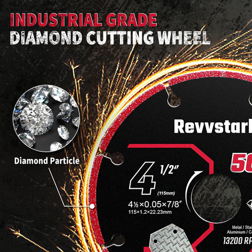Diamond Cutting Wheel 4 1/2 x 7/8 Inch for Metal, Metal Cutting Cutting Disc, 4 1/2 Cut Off Wheel for Metal with 5000+ Cuts on Rebar, Steel, Iron ...