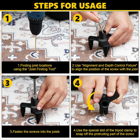 Dreyoo Squeaky Floor Repair Kit, Eliminates Floor Squeak Fit Most Carpet Hardwood Floors, 3233 Woodworking Project Kits Use for Fix Floors, Contai...