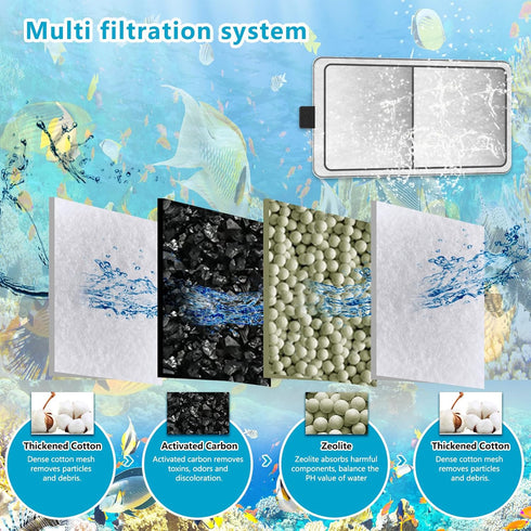 9-Pack Filter Cartridges Replacement for Top Fin PF-S Silenstream PF10 Power Filters...