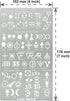 Aleks Melnyk No.398 Metal Stencil, Alchemical symbols, Small Stencil, 1 PC, Template for Wood Burning, Engraving, Crafting, Scrapbook...
