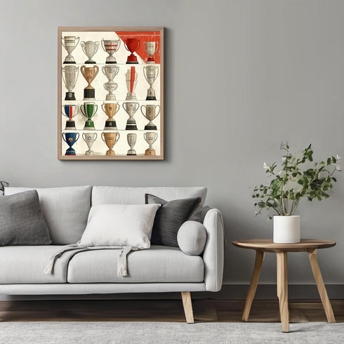 Posterizer 1 pcs-nick nacks and sport trophies abstract poster -1-Sports & Hobby Art Gifts for sports fans Decor for Home & Office- unframed wall ...